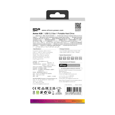 Logotrade promotional item picture of: Hard Disc Silicon Power Armor A30 1TB